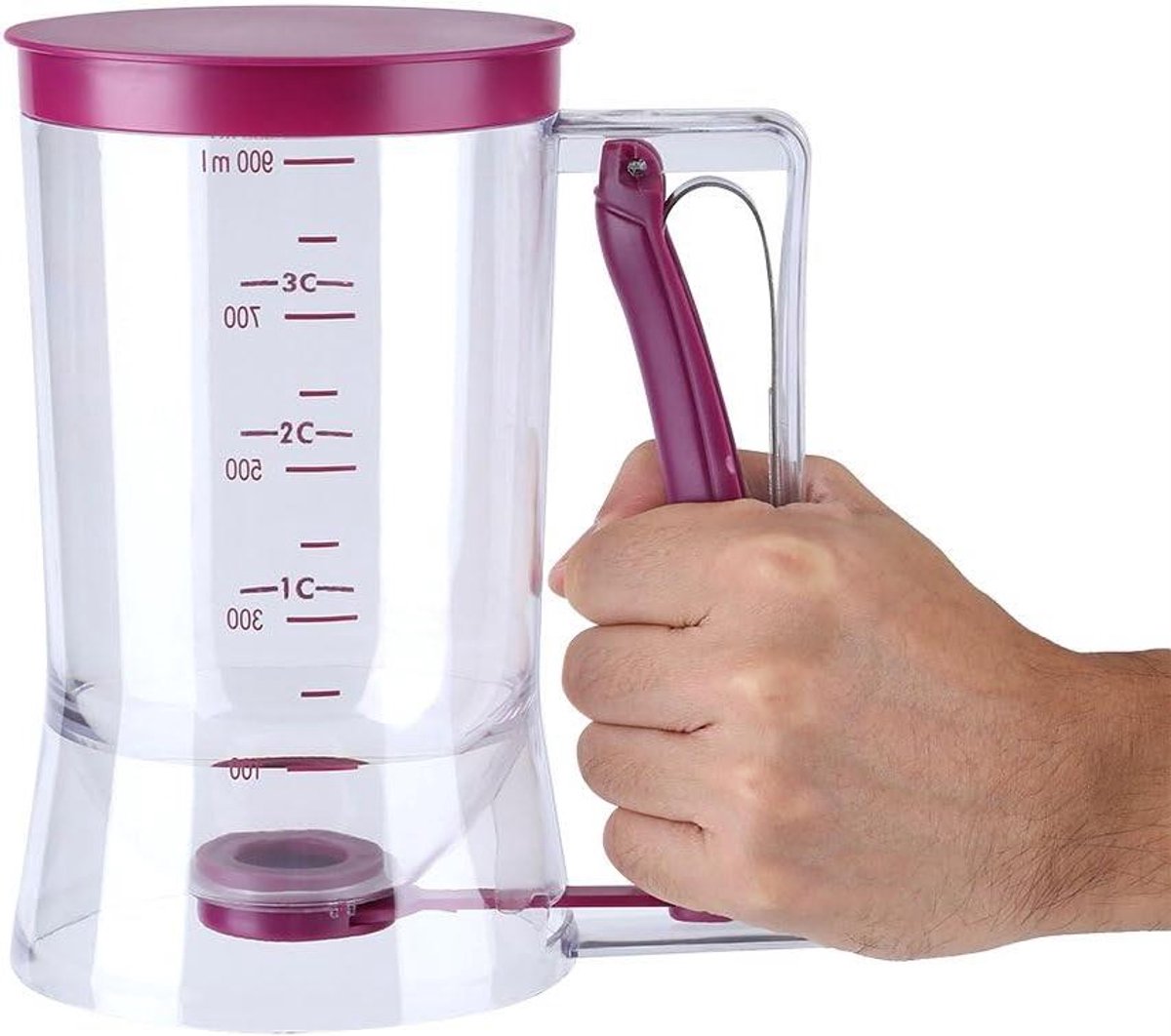 Deegdispenser - Beslag Maker - Bakken Thuis - Handmatige Bediening - 900 ml - Paars