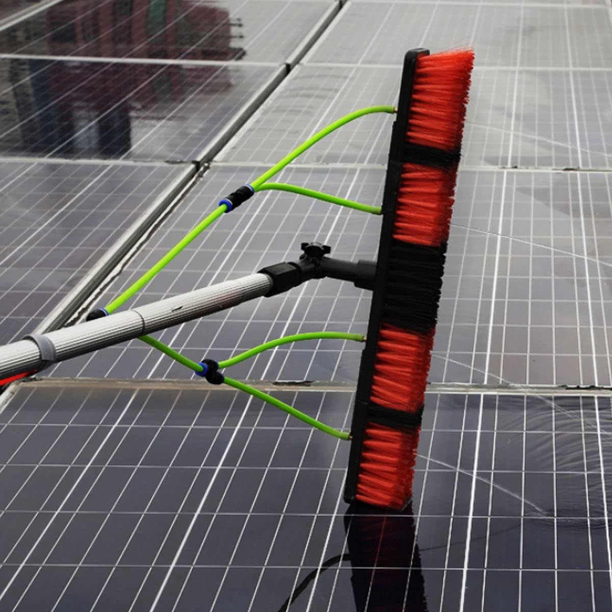 Ramenwasset met Verlenges - Schoonmaakset Glasbewassing - Hoge Ramen Schoonmaken - Telescopische Koolstoflegering Steel - 36-11 m - Zilver