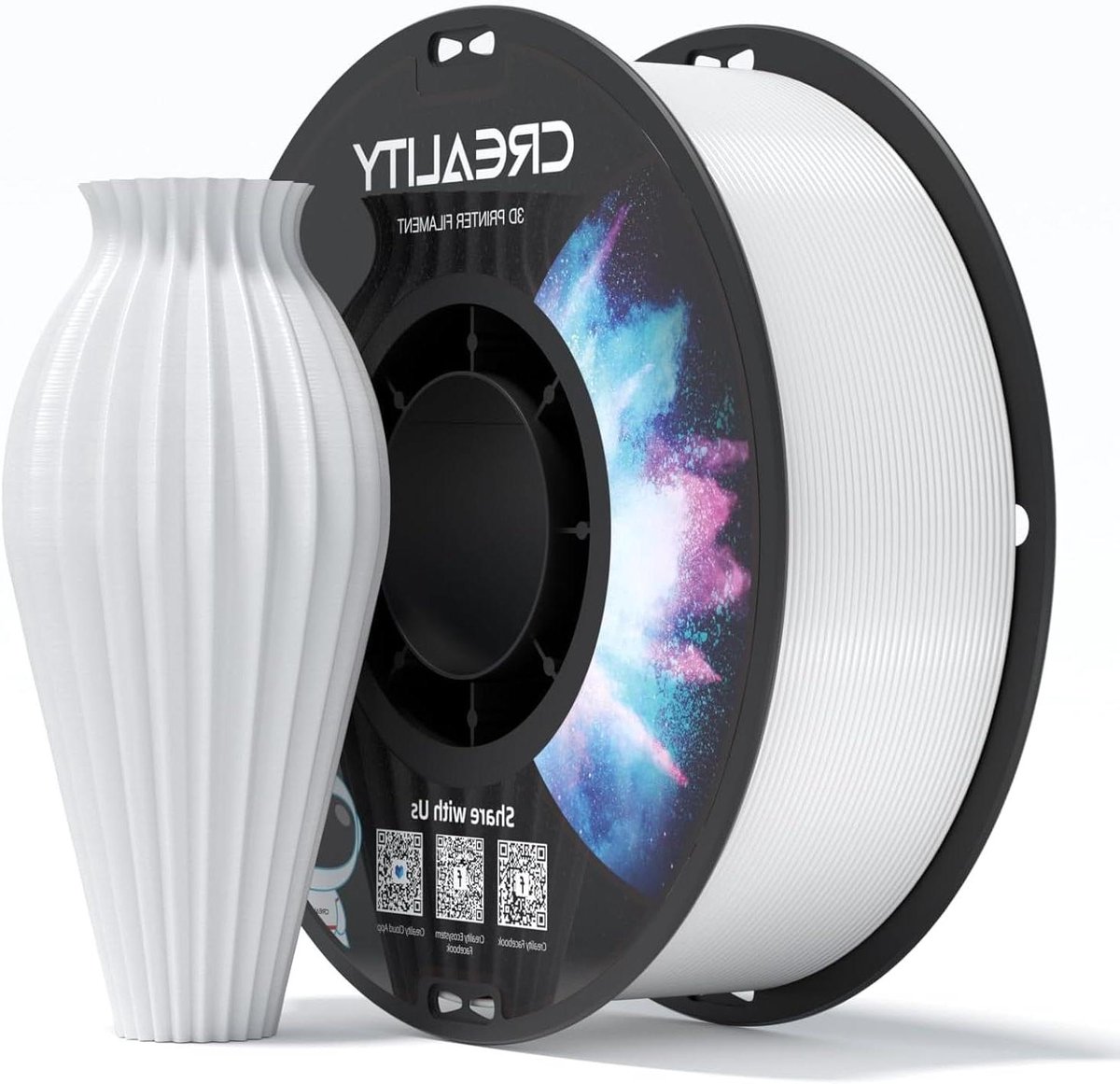 PETG Filament - 3D Printer Filament - 3D Printen - Hoge Taaiheid - 1KG Spool - Wit
