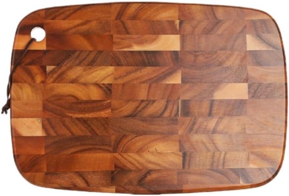 Snijplank Hout - Hakblok Keuken - Voedsel Bereiden - Geïntegreerd Handvat - 22x32cm - A