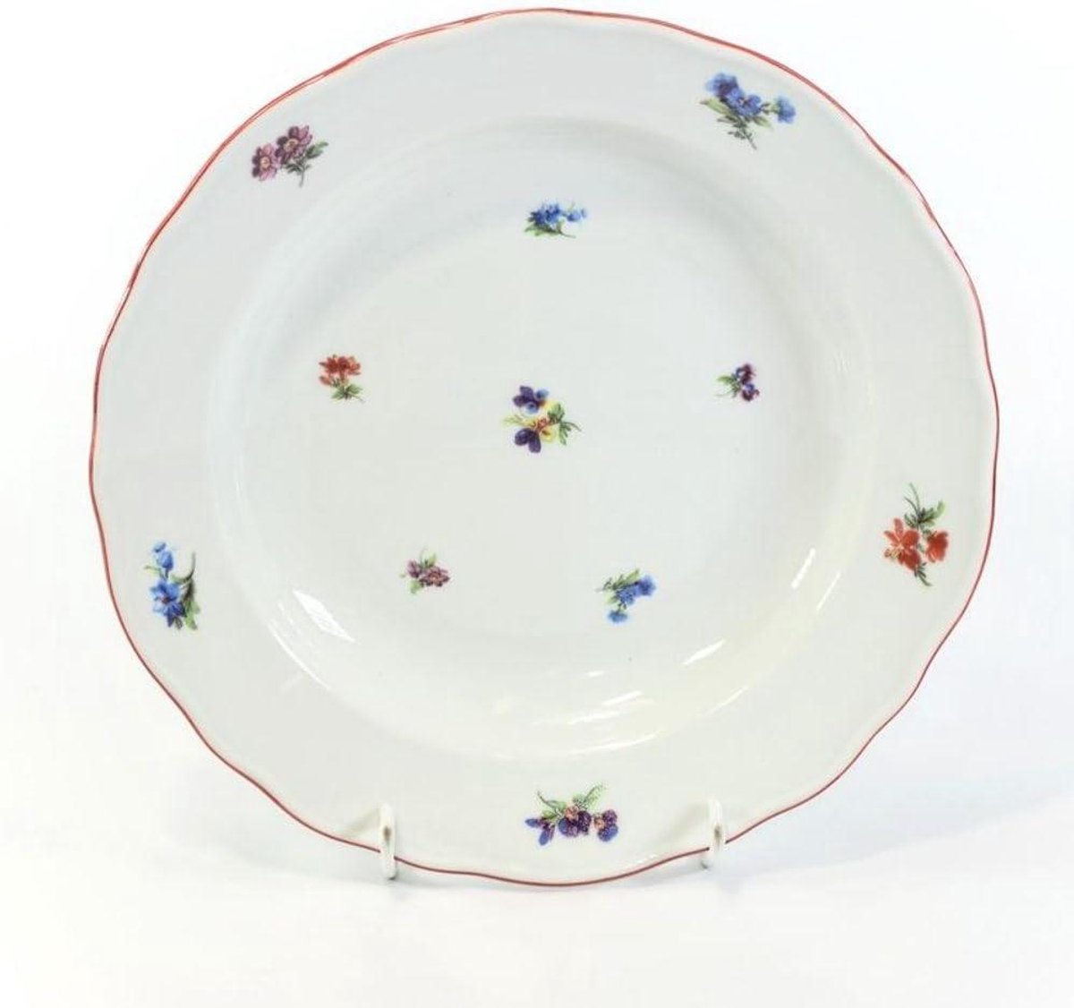 Dinerbord - Bord Porseleinen bord - Dagelijks eten - Vaatwasmachinebestendig - 25 cm - Blauw