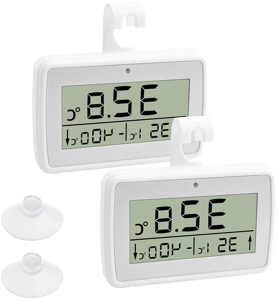 Koelkast Thermometer - Vriezer Monitor - Temperatuur Bewaken - Alarm Functie - 7 x 1.3 x 4.2 cm - Wit