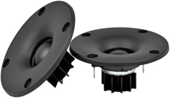 Zijden Dome Tweeter - Hifi Speaker - Muziek Luisteren - Aluminium Warmteafvoer - 6 Ohm 30W - Zwart — afbeelding 3
