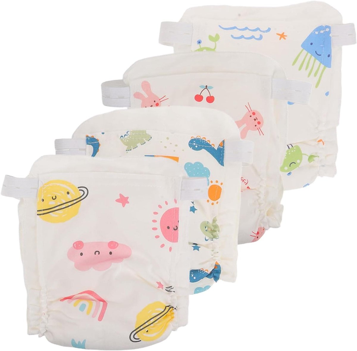 Oefenbroekjes Katoen - Potty Training Pants - Zindelijkheidstraining - Absorberend en Wasbaar - 4 Stuks - Multicolour