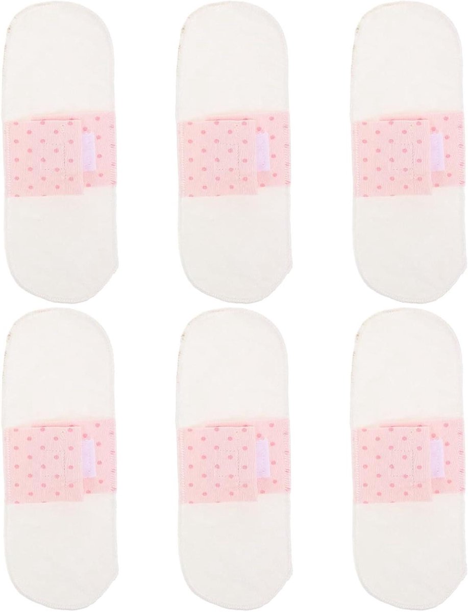 Herbruikbare Menstruatiepads - Wasbaar Maandverband Stoffen Pads - Postpartum Zorg - Ademend Katoen Ontwerp - 21 x 7.5 cm - Multi