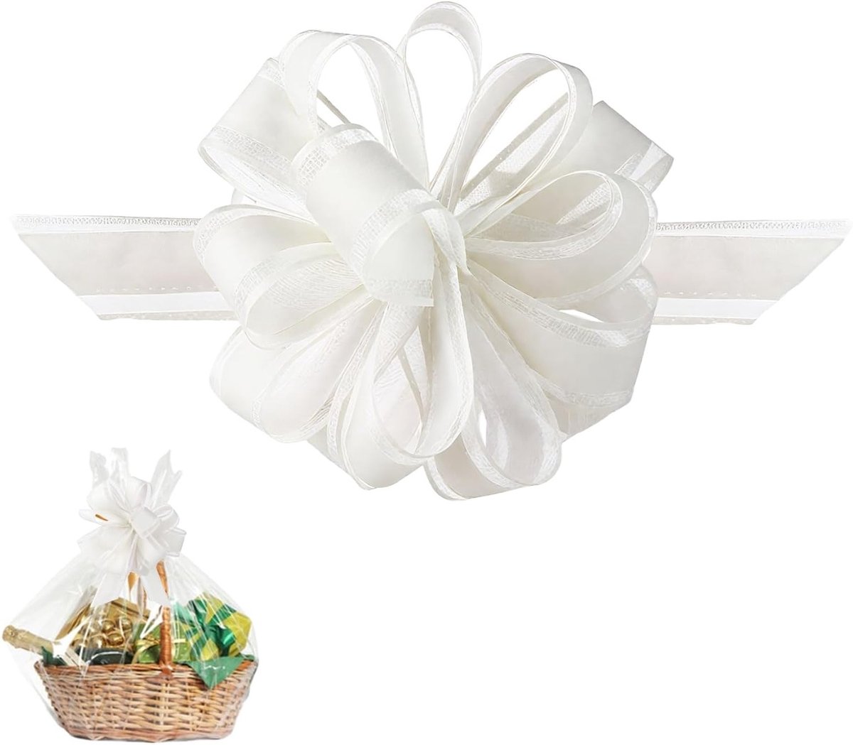 Grote Cadeaubogen Set van 12 Stuks, 4.3 Inch, Perfect voor Verpakkingen, Feestjes en Decoratie, Wit