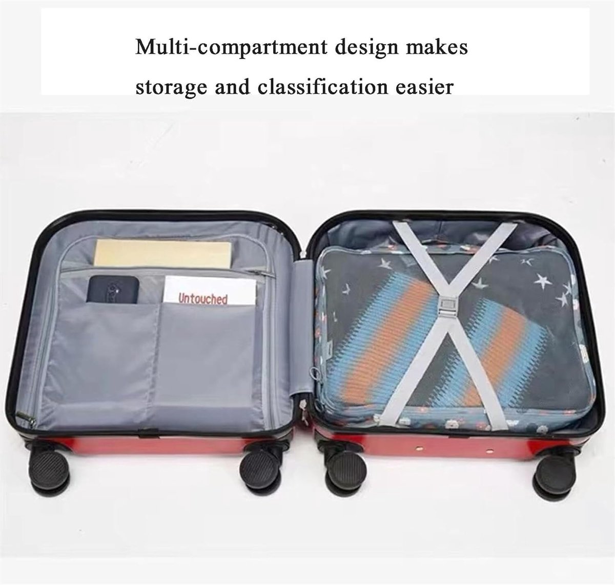 Koffer Set - Reisbagage Trolley - Reizen Organiseren - Schokbestendige Hardcase - 2 Delig - c – foto 2