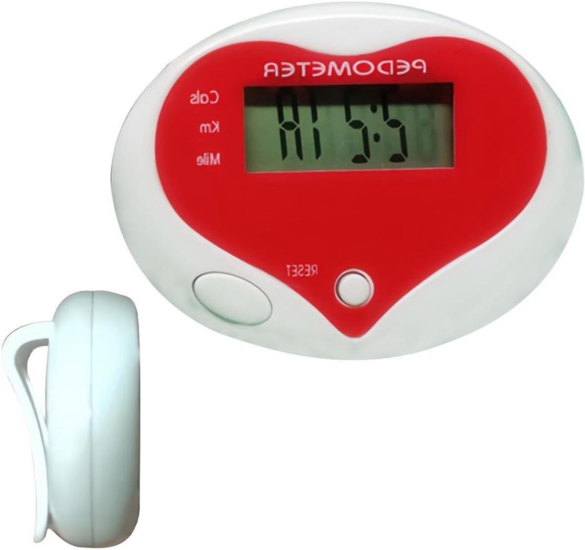 Stappenteller Hartvorm - Fitness Tracker Clip - Dagelijkse Activiteit Meten - Nauwkeurige Elektronische Tellers