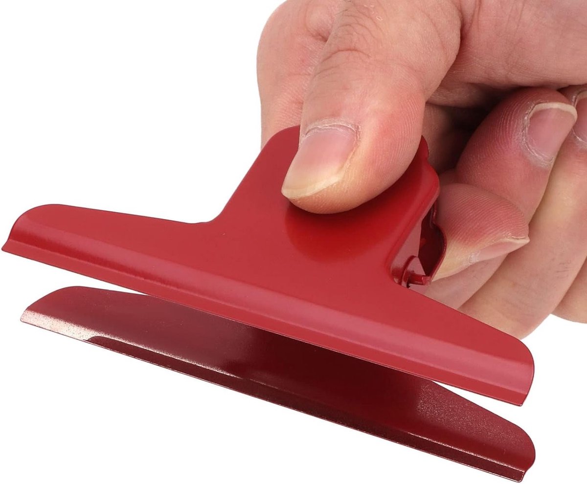 Paperclips Stierdesign, 2 stuks, Lange Bulldog Clips, Voor kantoor, Keuken en Tekentafel