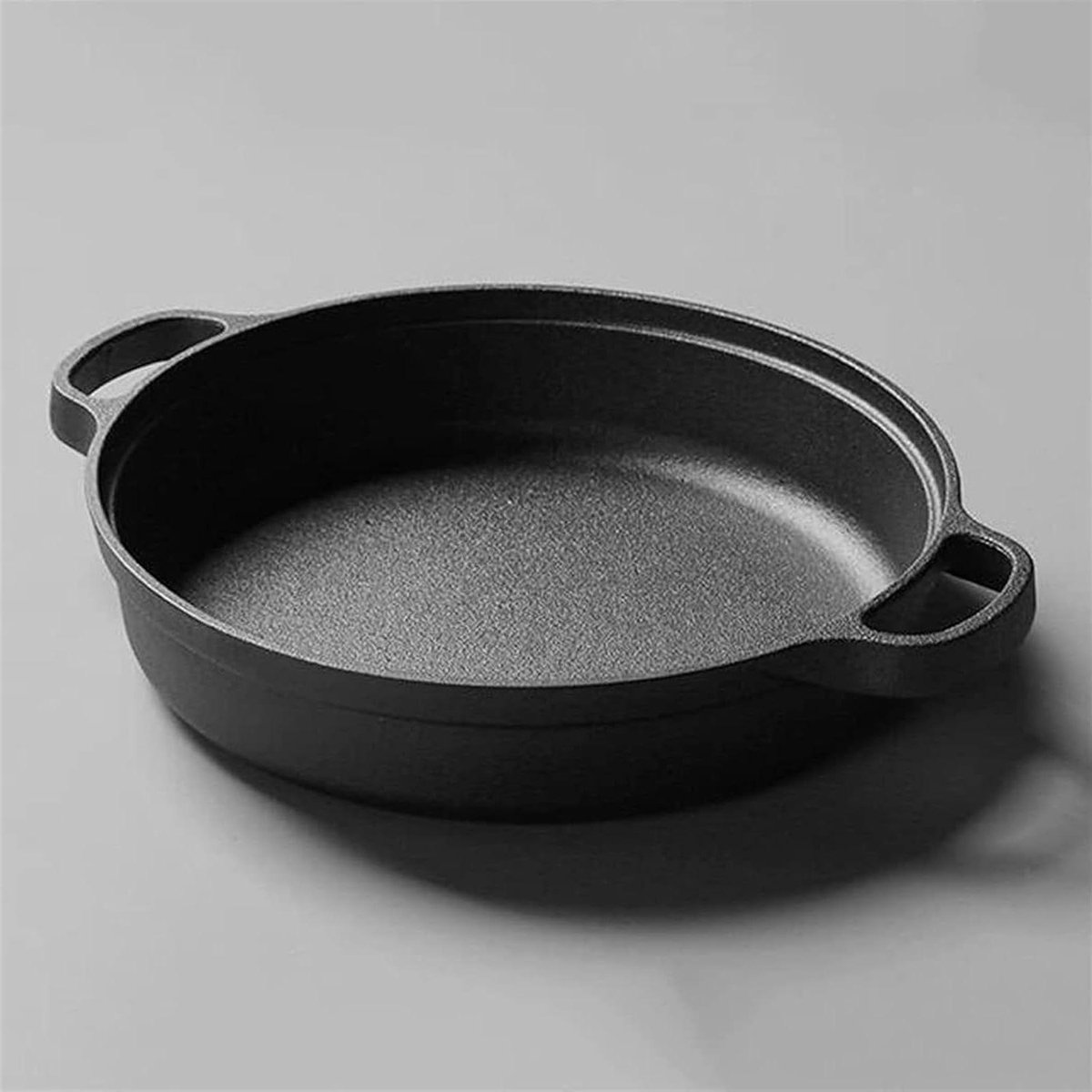 Pannenkoekenpan Gietijzer - Koekenpan Inductie - Lekkere Pannenkoeken Bakken - Chemisch Vrije Pan - 30 cm - Zwart