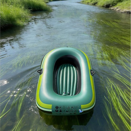 Opblaasbare boot - Drijvend vlot - Watersport plezier - Verdikt antislip design - 90 x 140 cm - Blauw — afbeelding 3