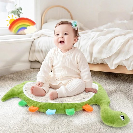 Kalmerend Kussen - Knuffel Speelgoed - Zintuiglijke Ontwikkeling - Hypoallergeen Pluche - 39 x 27 cm - Groen — afbeelding 2