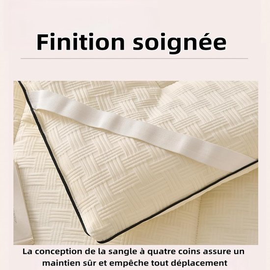 Opvouwbare Matras - Oprolbaar Bed - Comfortabel Slapen - Huidvriendelijke Stof - 90x190cm - Wit — afbeelding 3