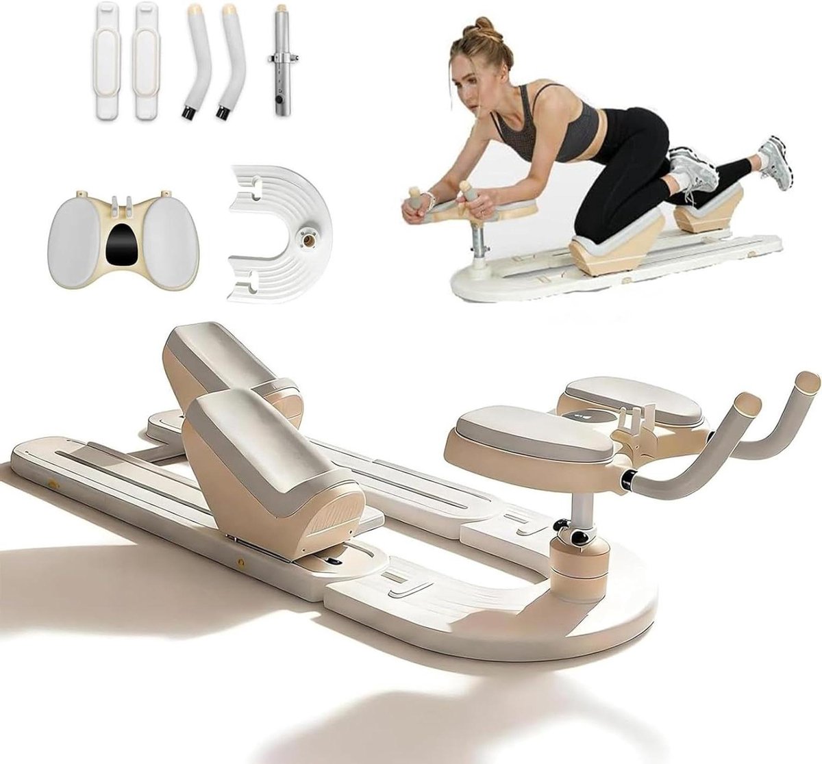 Kruipoefenapparaat - Ruggengraat Trainer - Lichaamstraining Thuis - Verstelbare Hoogte - 124 cm Lengte - Meerkleurig
