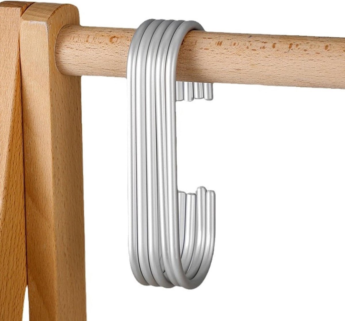 Grote 6 Inch C-vormige metalen haken, 8-pack stevige organizer haken voor keukenkast, potrek en handdoekhouder