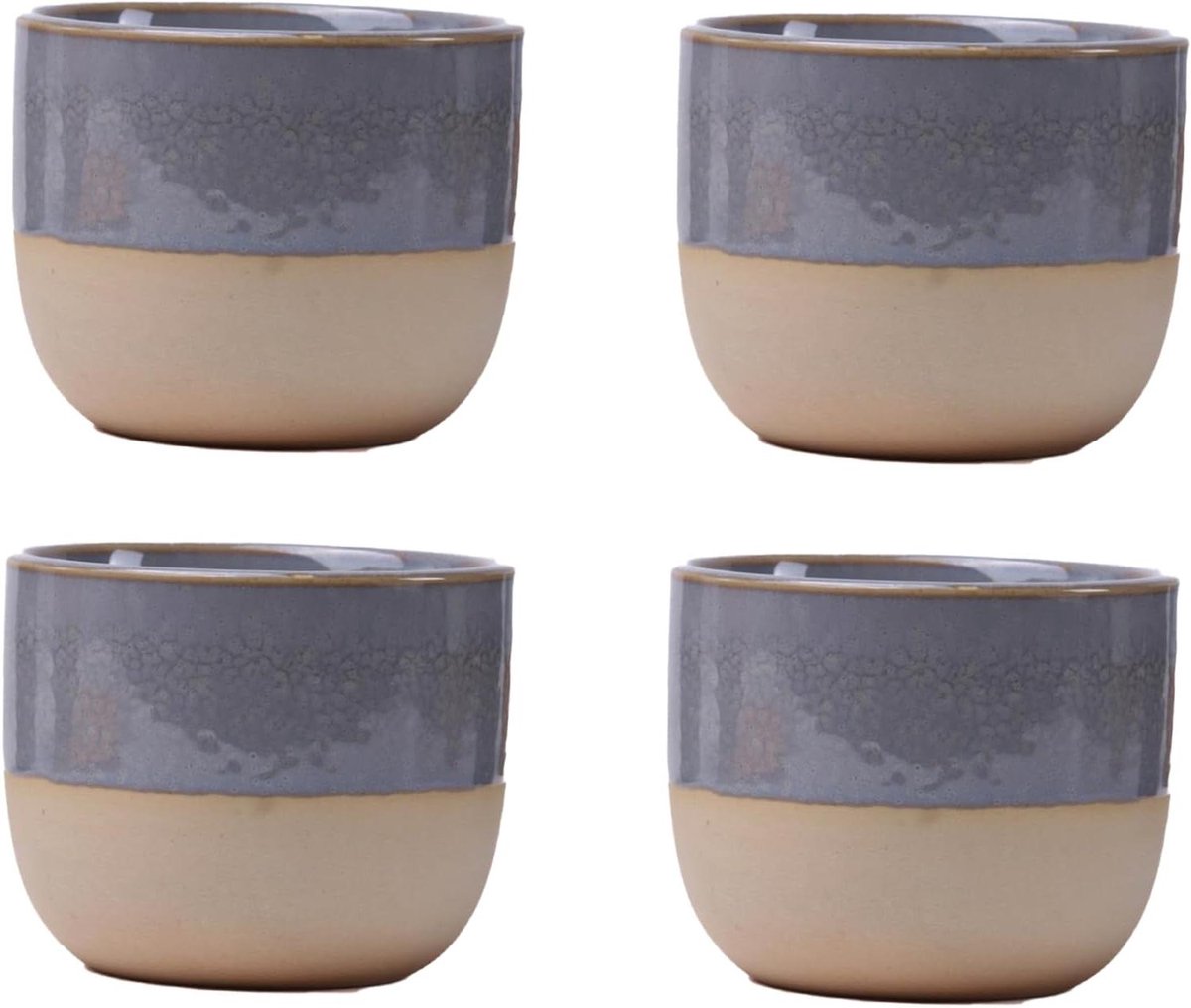 Keramische Koffiekopjes Espresso Bekers Warme Dranken Handgemaakt Uniek Glazuur 150ml Blauw