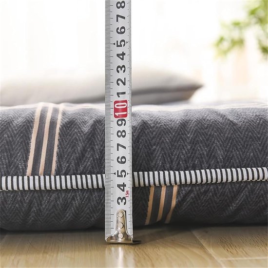Japanse Vloermatras - Futon Matras Tatami - Comfortabel Slapen - Opvouwbaar Ademend - 4 cm dik - Grijs — afbeelding 3