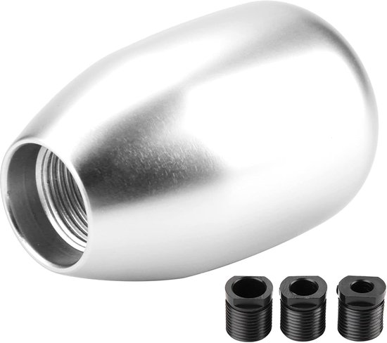 Schakelpookknop Metaal - Versnellingspook Pook - Auto Interieur Upgrade - Universele Pasvorm Adapters - 8mm 10mm 12mm - Zilver — afbeelding 4
