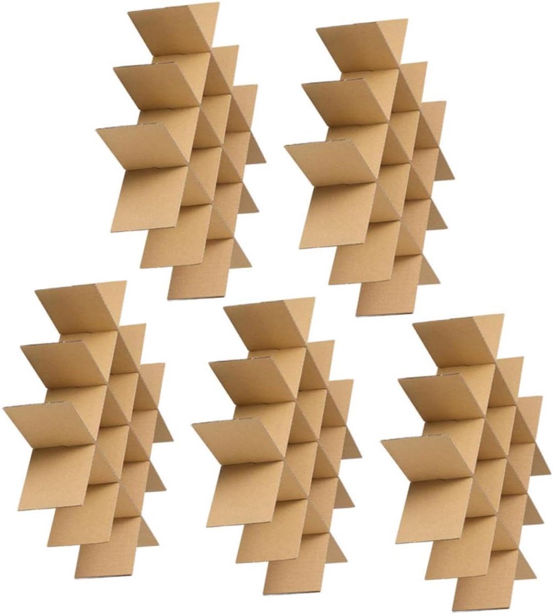 Verhuisdozen Verdelers - Beschermende Kartonnen Inzetstukken - Breekbare Spullen Verpakken - Flexibel Grid Ontwerp - 33.5 cm - Khaki