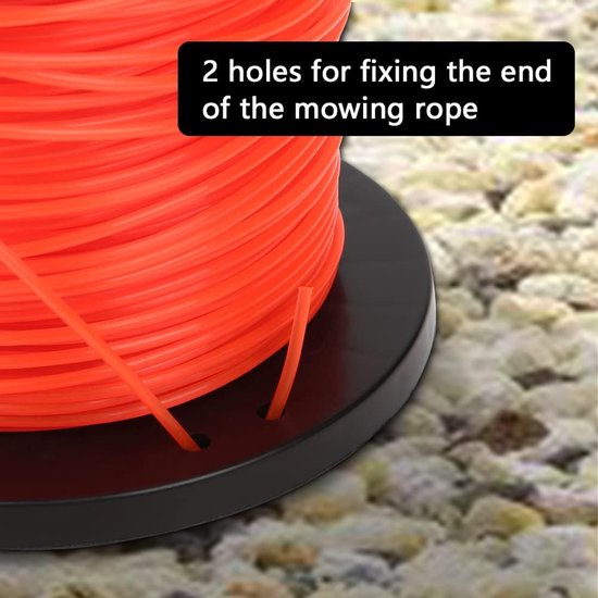 Snijdraad voor grastrimmer 2,0 mm rond nylon rol 100 m — afbeelding 2