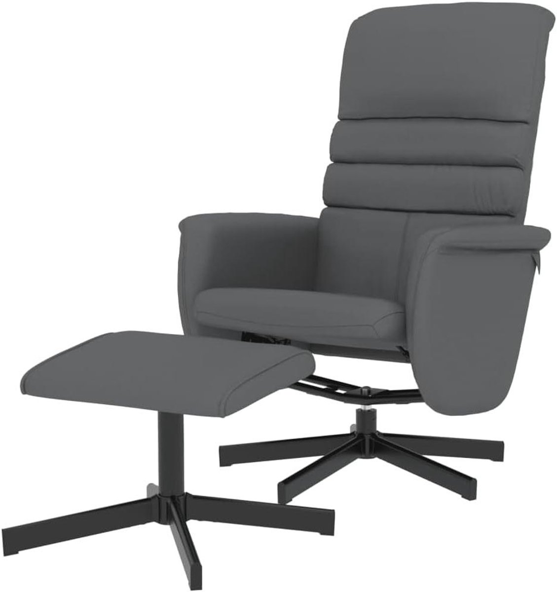 Relaxstoel met voetenbank - Fauteuil draaistoel - Ontspannen thuis - 360 graden draaibaar - 71 x 81 x 1045 cm