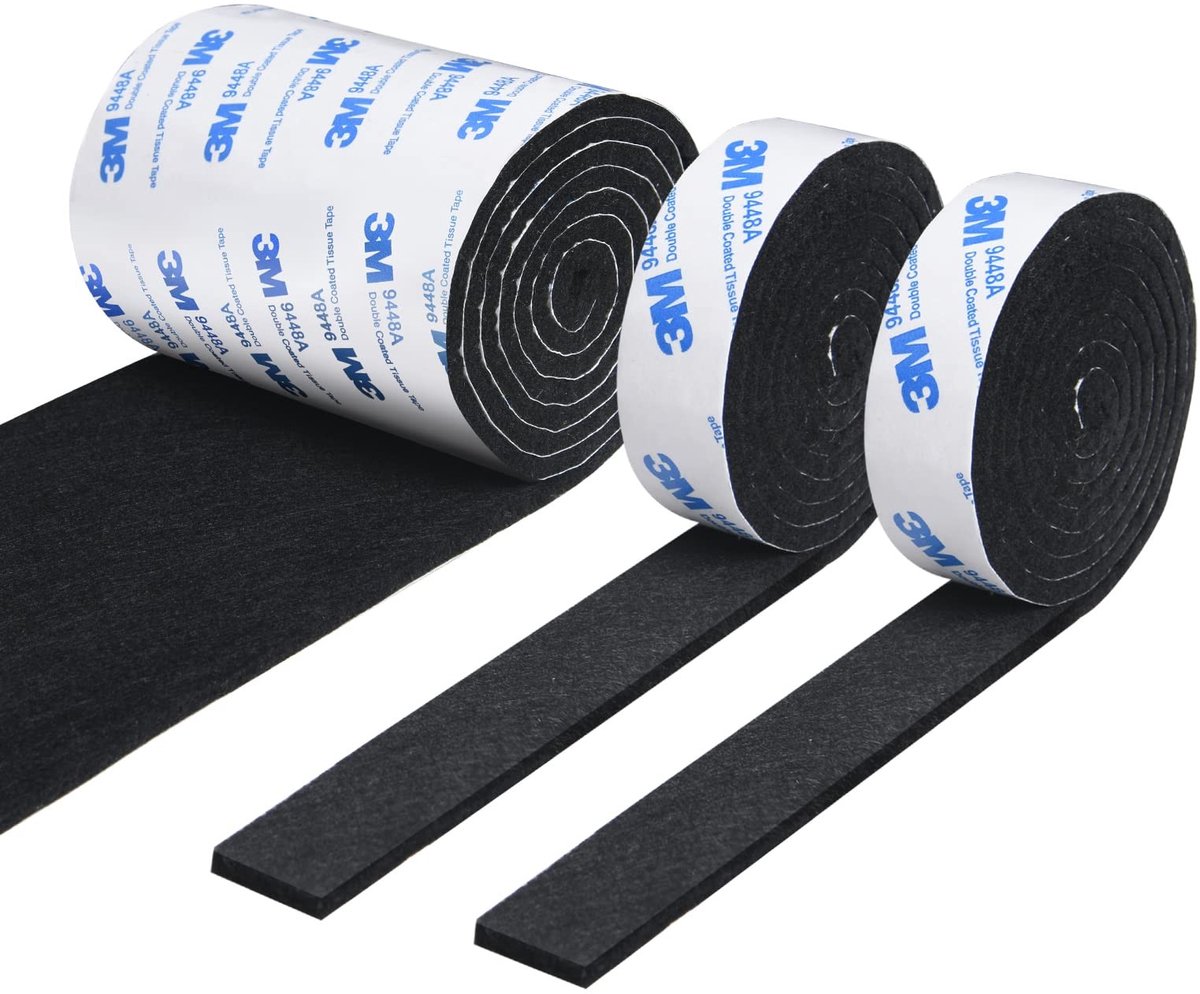 Dailygoody - Zelfklevende viltkussens - Viltstrips - Sterke hechting - Zwart - Meubelglijd