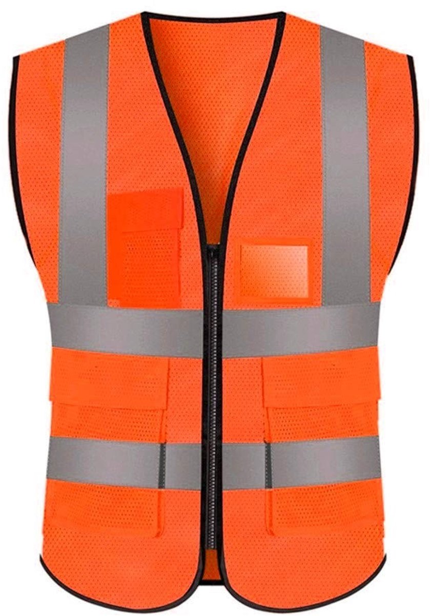 Dailygoody - Veiligheidsvest - Hoge zichtbaarheid - XXL formaat - Reflecterend mesh vest - Perfect voor buitenactiviteiten - Geschikt voor dames en he