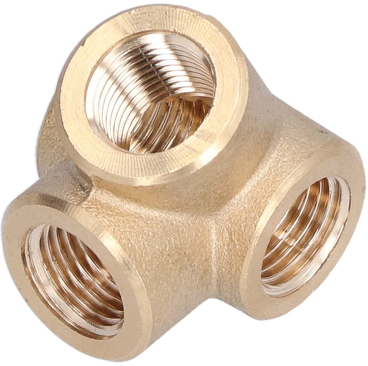 Dailygoody - 4-Weg Messing Fitting - Duurzaam en Betrouwbaar - Ideaal voor Luchtcompressoren - Industrieel Accessoire - T-Fitting voor Efficiëntie - G