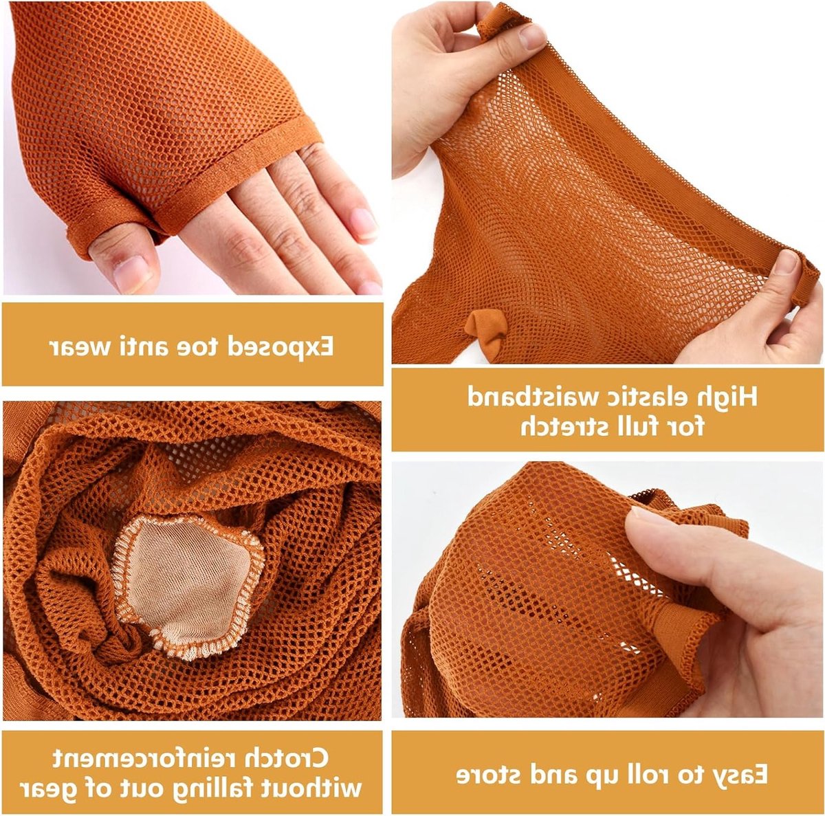 Professionele Visnet Danspanty in Huidkleur, One Size, Ideaal voor Dansers en Optredens