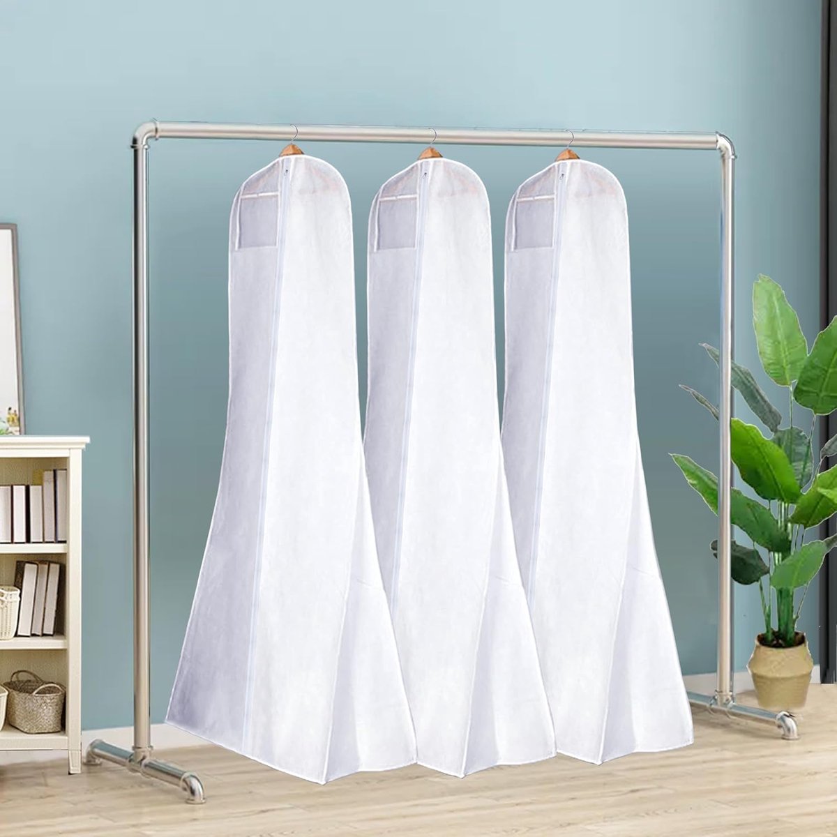 Jurk Hoes - Kleding Opbergtas - Bruiloft Opslag - Stofvrij en Wasbaar - 180x60x45cm - Wit