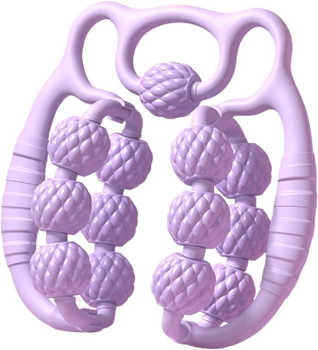 Spierroller - Massage Roller - Spierontspanning - Dubbele rij rollen - 26.5 cm - Violet
