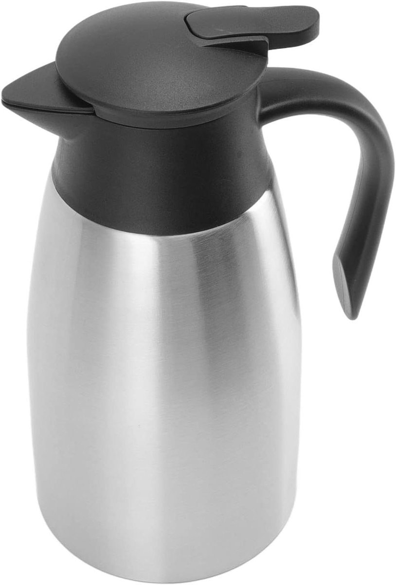 Thermische Karaf - Perstype Waterkan - Warm Drank Serveren - Eén Klik Uitlaat - 15 Liter - Roestvrij Staal