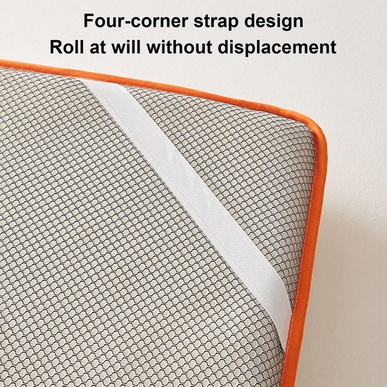 Futon Matras - Vloermatras Opvouwbaar - Comfortabel Slapen - Ademende Vulling - 200x200 cm - Lichtgrijs — afbeelding 3