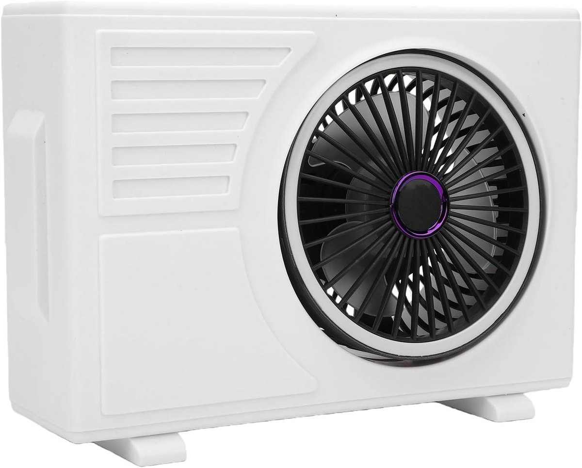 Bureauventilator - Mini ventilator - Persoonlijke verkoeling - Vijf snelheden - 24D x 18B x 85H cm - Wit