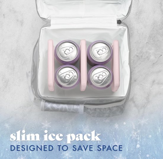 Cool Coolers by Fit & Fresh Slim Ice Packs (Roze) - 4X Herbruikbare Koelelementen - Snelvriezend & Ruimtebesparend - Voor Lunchbox & Koeltas van Cool — afbeelding 2