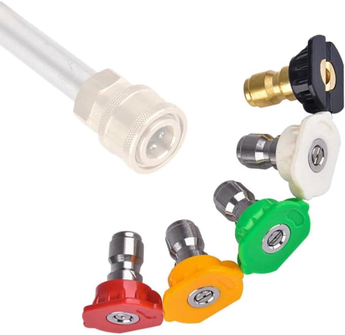 Allecto - Hogedrukreiniger Sproeikoppen - 5 Stuks Nozzle Tips