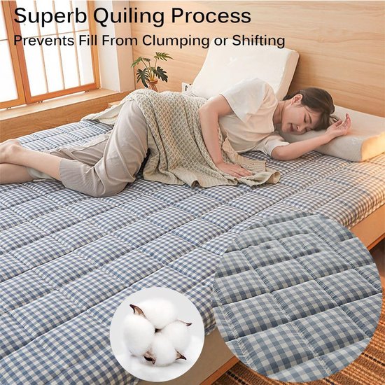 Vloermatras - Tatami slaapkussen - Comfortabel slapen - Dikke schuimvulling - 120x190cm - Grijs — afbeelding 5