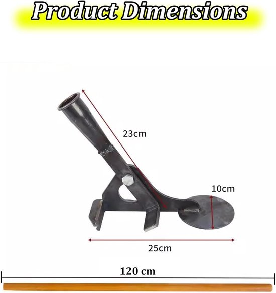 Boomstronkverwijderaar - Paaltrekker Worteltrekker - Tuin Opruimen - Inspanningsbesparend Hefboommechanisme - Zwaar Staal - Metaal — afbeelding 2