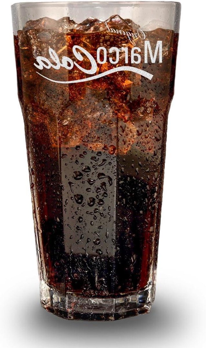 Longdrinkglas met gravure - Cocktailglas Barglas - Gepersonaliseerd cadeau - Kras- en vaatwasmachinebestendig - 480 ml - Dessin Origineel Cola