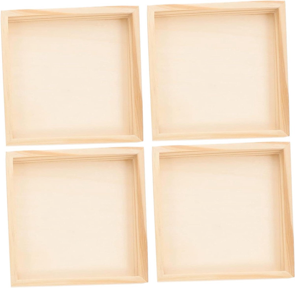 Organisatie trays - Sorteren opslag - Puzzels organiseren - Duurzaam materiaal - 4 stuks - Beige