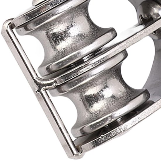 2Pcs RVS Dubbele Pulley M25 - 150kg Draagvermogen Swivel Pulley Wielen — afbeelding 5