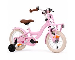 Cycloni Kinderfiets 12 inch Meisjesfiets - Roze - Inclusief Zijwieltjes - Voor 2, 3 & 4 jaar