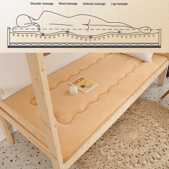 Oprolbaar Matras - Vloerbed - Comfortabel Slapen - Dikke Ondersteuning - 120x - Grijs — afbeelding 4
