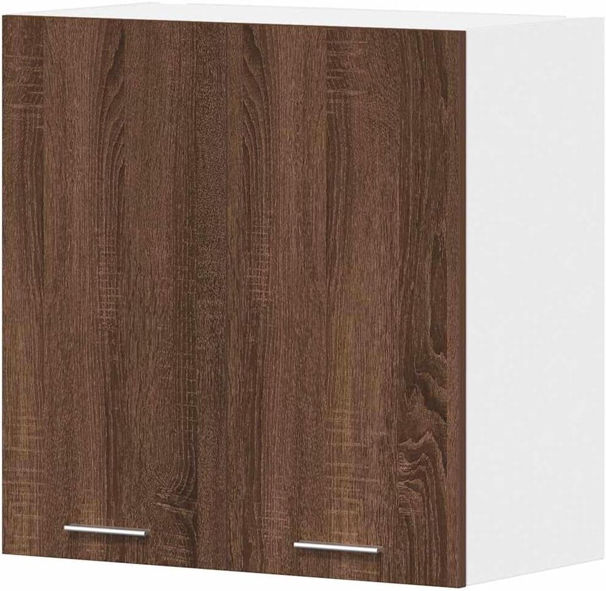 Hangende Keukenkast - Wandkast Keuken - Keuken Organiseren - Twee Deuren - 60x31x60 cm - Eikenlook Bruin