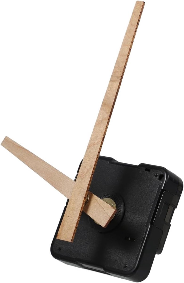 Horloge Wijzerplaat en Beweging Set met 125mm Houten Wijzers - Reserveonderdelen voor DIY Horloge Reparatie en Klokaccessoires