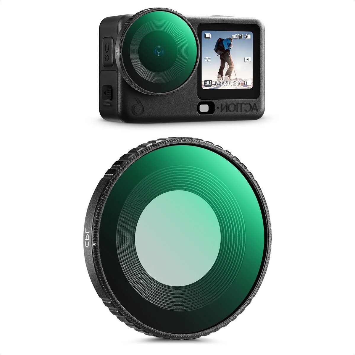 CPL Filter voor DJI Osmo Action 6 - HD Optisch Glas met 28 Laags Nano Coating, Verbeterde Contrast en Verminderde Reflecties voor Professionele Foto's en Video's