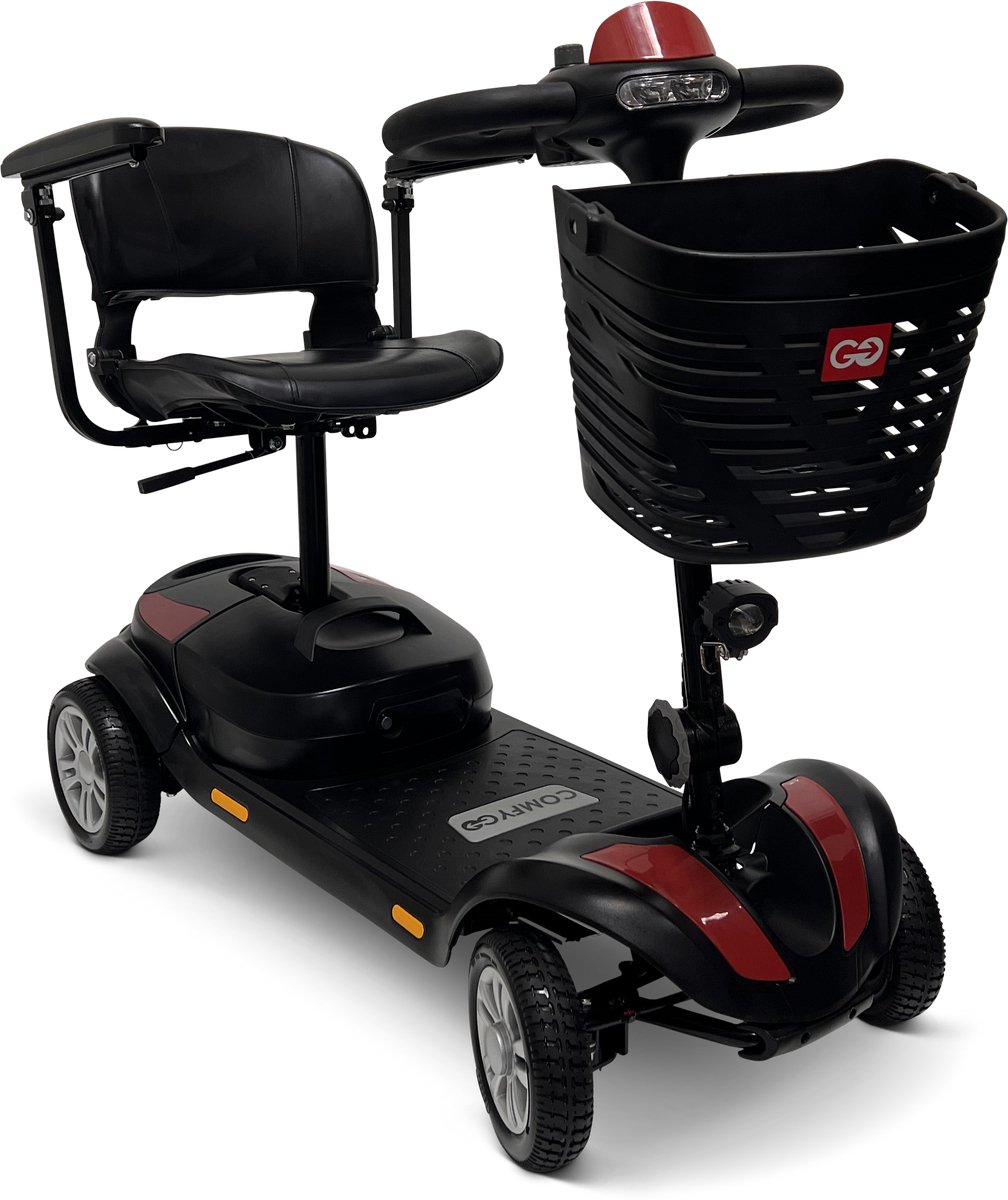 ComfyGO Z-4 Elektrische scootmobiel, afneembaar tot 6 onderdelen, 12 Ah Li-on batterij, bereik tot 20 km, Standaardstoel, Massieve banden