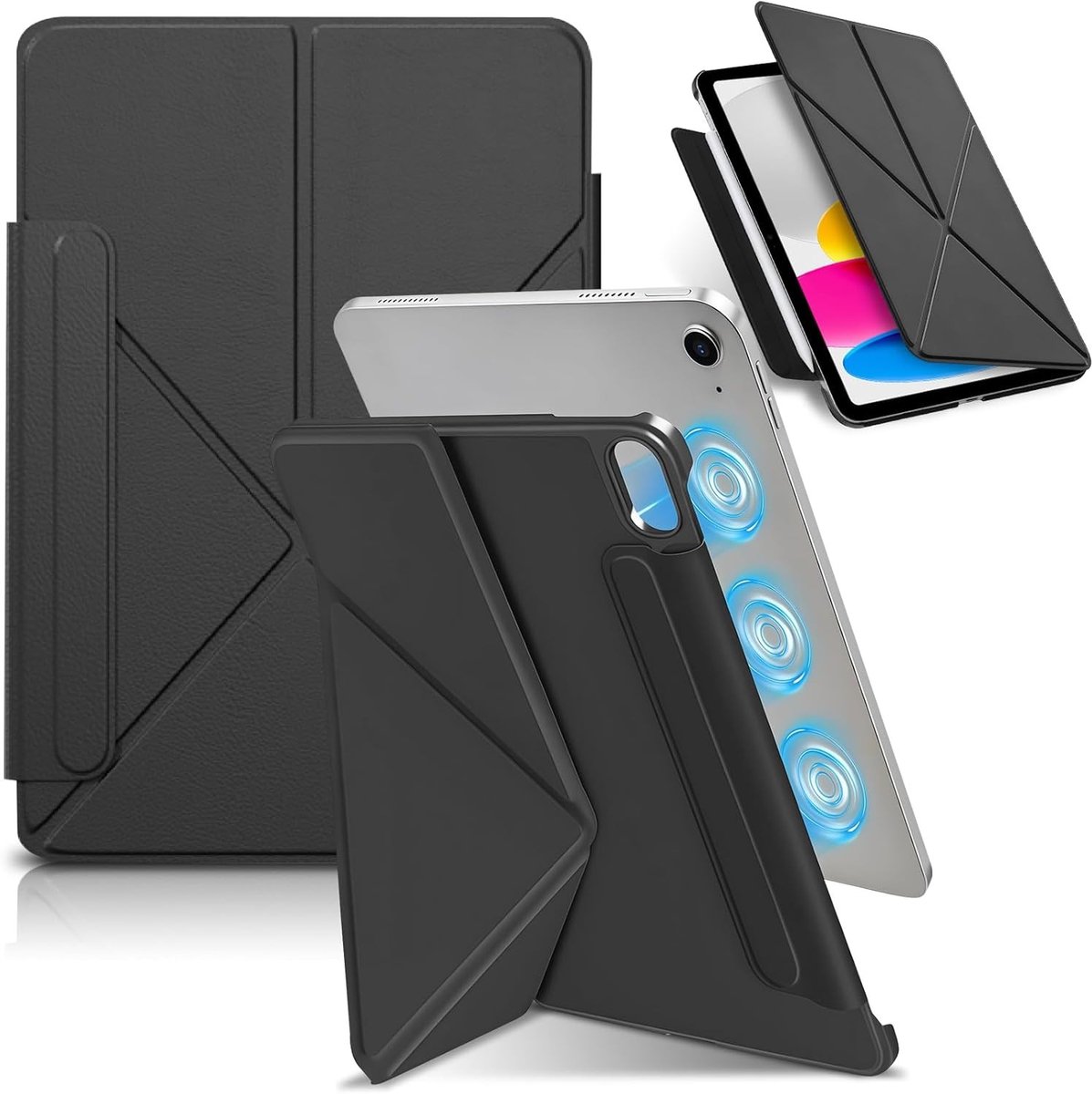 Slimme Shockproof Beschermcase voor iPad 11e/10e Generatie (2025/2022) met Sterke Magnetische Bevestiging, Meerdere Standhoeken en Oplaadfunctie voor Apple Pencil 2e Generatie