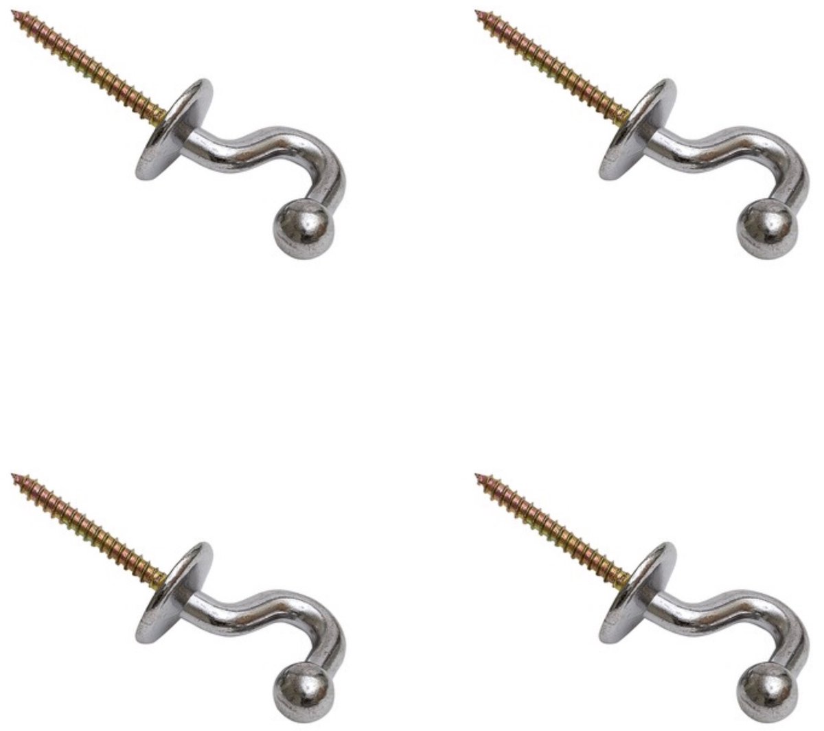 Intensions embrasse kogelhaak chroom 4 stuks