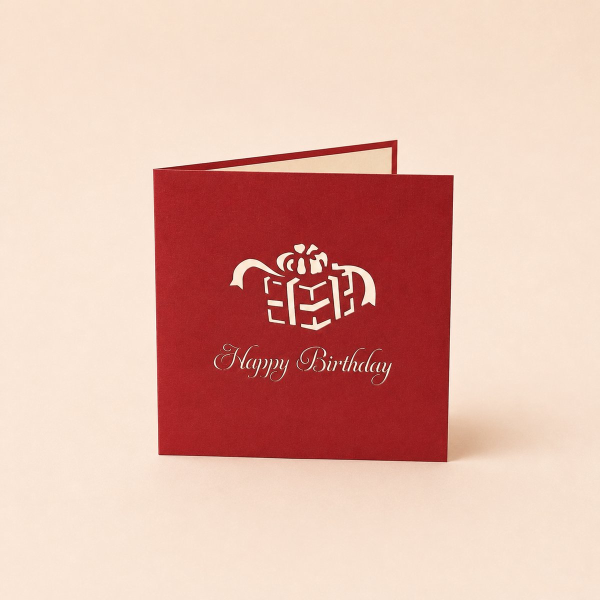 Paperbloom 3D Pop Up Verjaardagskaart – Wenskaart met Cadeau en Strik – Happy Birthday Kaart voor Man Vrouw Kind